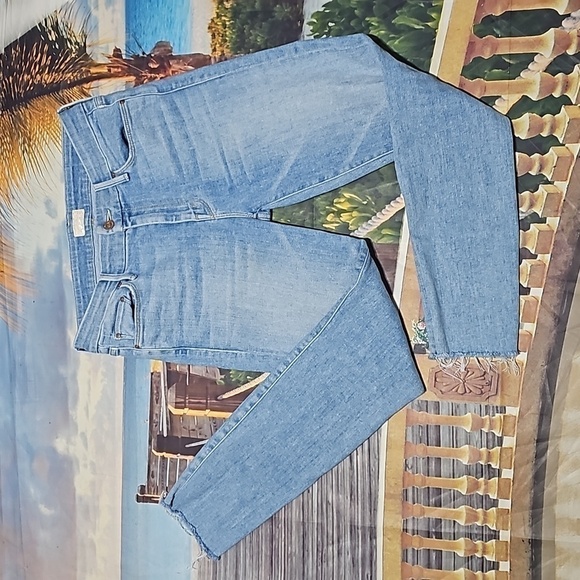 Mother Distressed Looker Frayed Ankle Jeans Size 28
